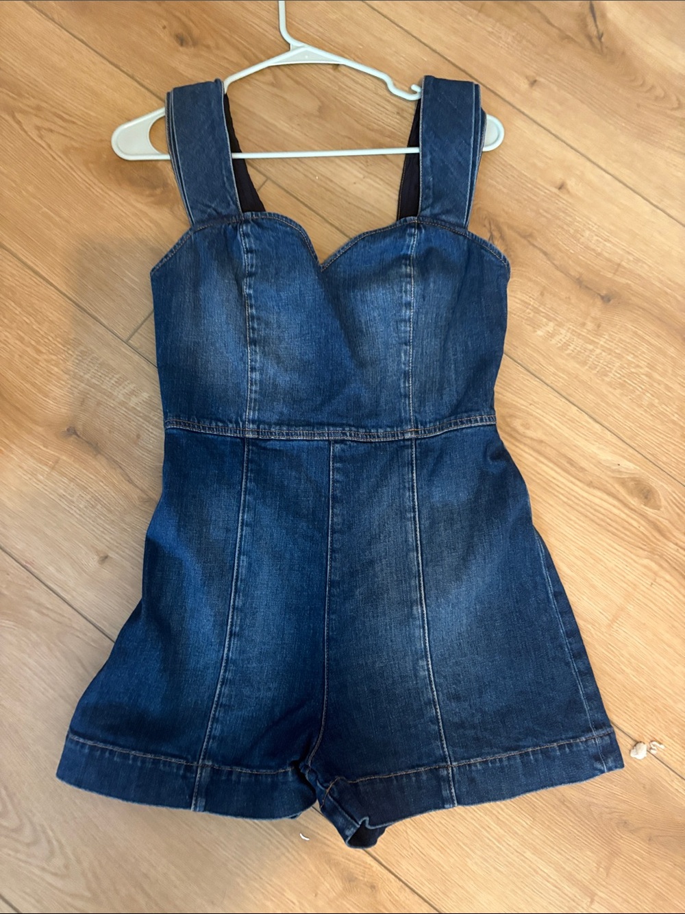 Alice + Olivia Dark Blue Denim Romper size 28